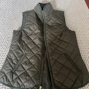 Old Navy Dark Green Quilted Vest